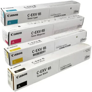 Комплект  (4 тонера Canon C-EXV65 Black-17500 стр,Y,M,C-ресурс по 11000 стр) оригинал для Canon IR ADVANCE DX C3326i