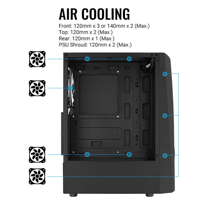 Корпус Aerocool Wave-G-BK-v2