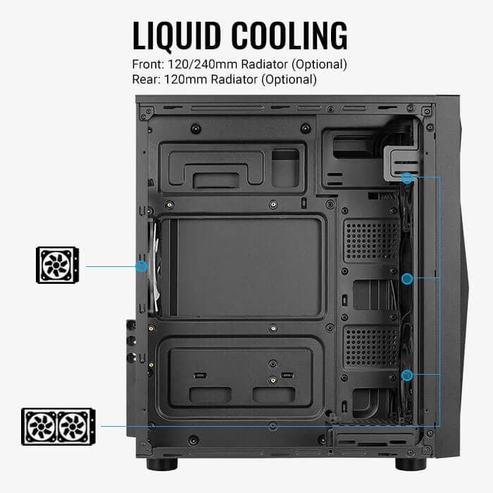 Корпус Aerocool Glider Cosmo-G-BK-v1